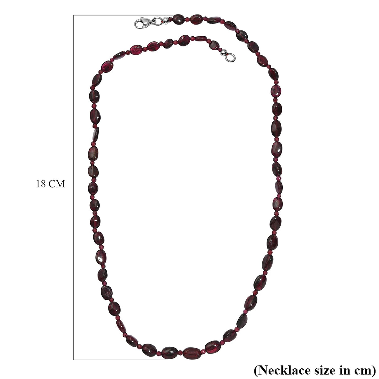 Red Garnet Necklace (Size - 20) 80.00 Ct. 8099265 6