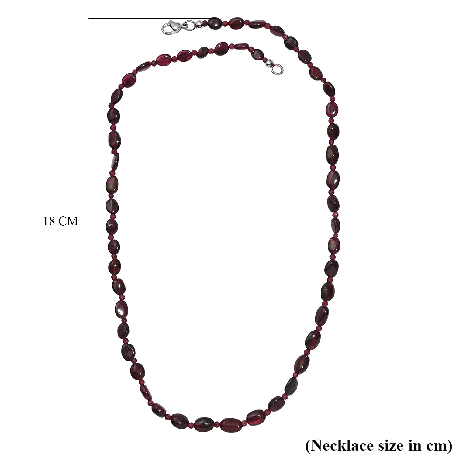 Red Garnet Necklace (Size - 20) 80.00 Ct. 8099265 6