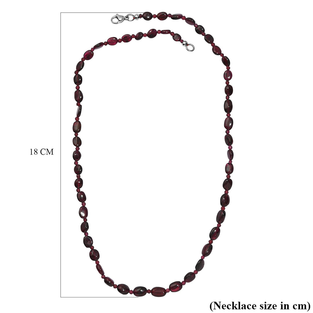 Red Garnet Necklace (Size - 20) 80.00 Ct.