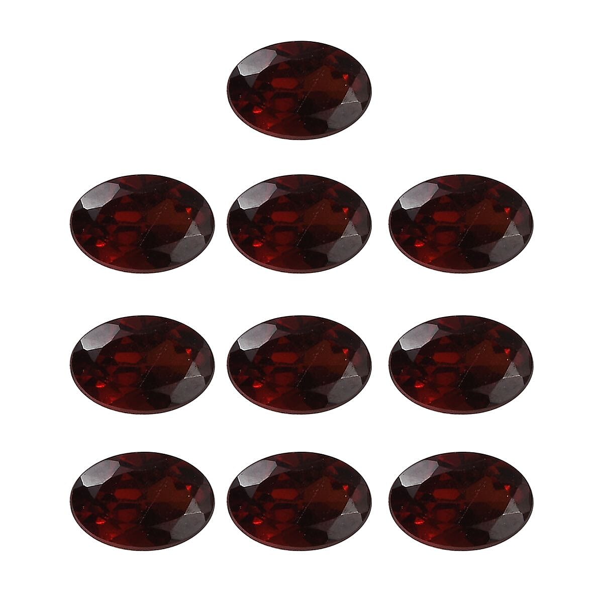 Set of 10 Red Garnet Loose Gemstones in Oval Shape (6x4mm) 7932422 0