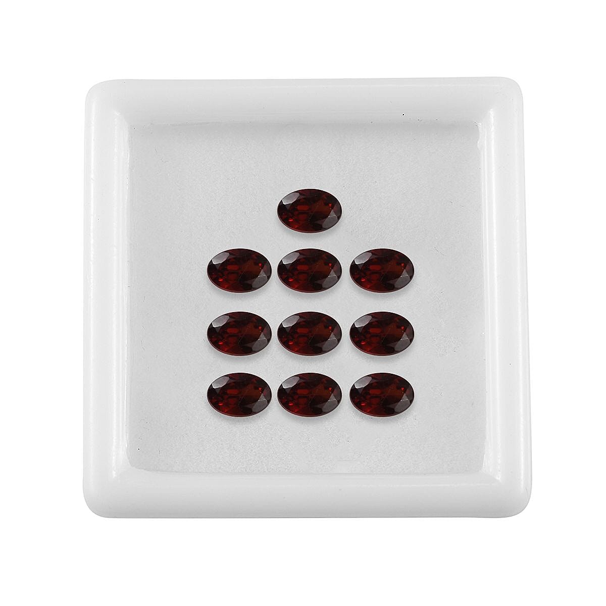 Set of 10 Red Garnet Loose Gemstones in Oval Shape (6x4mm) 7932422 4