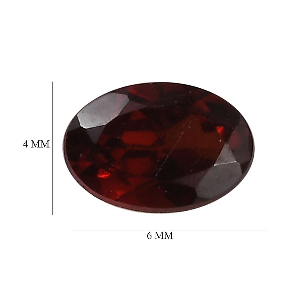 Red Garnet Oval 6x4 mm