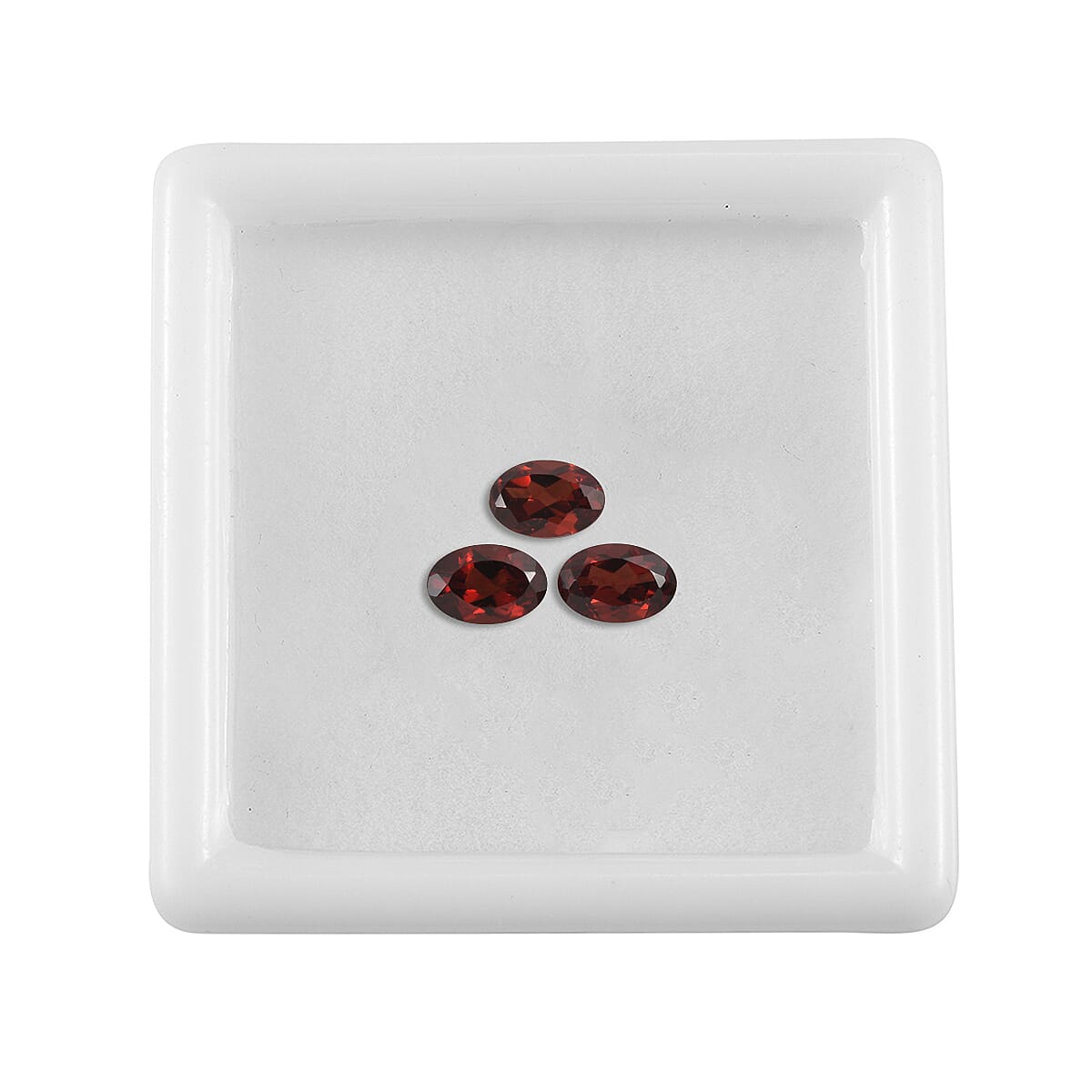 Set of 3 Red Garnet Loose Gemstones in Oval Shape  1.44 Ct. (6x4mm) 8068569 3