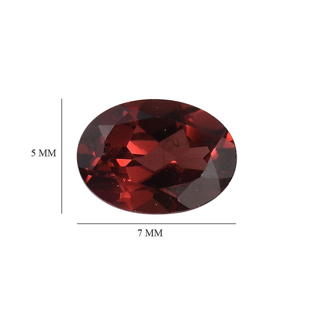 Set of 4 Red Garnet Loose Gemstones in Oval Cut (7x5mm) 7751319 5