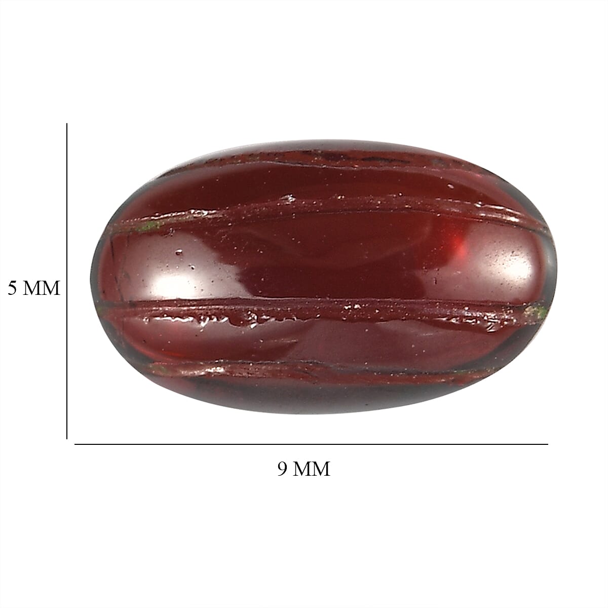 Red Garnet Oval Cut 9X5 mm Gemstone, 1.55 Ct V32491106 5