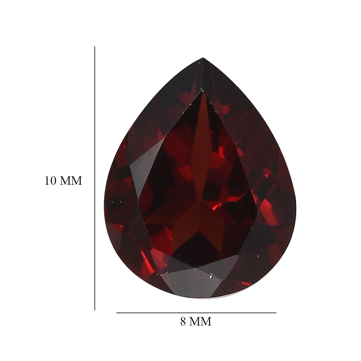 AA Red Garnet Loose Gemstone in Pear Shape (10x8mm) 2.26 ct. 8025551 4