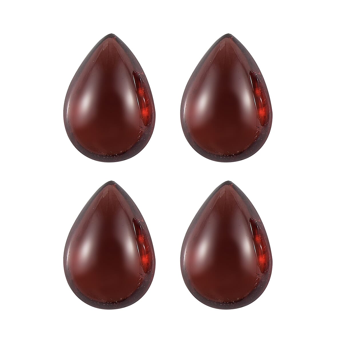 Set of 4 Red Garnet Loose Gemstones in Pear Shape (7x5mm) 7763416 0
