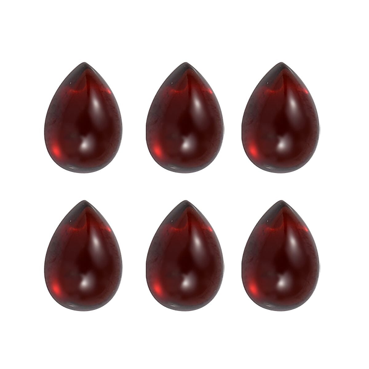 Set of 6 AA Red Garnet Loose Gemstones in Pear Shape (7x5mm) 6.33 ct. 8025562 0