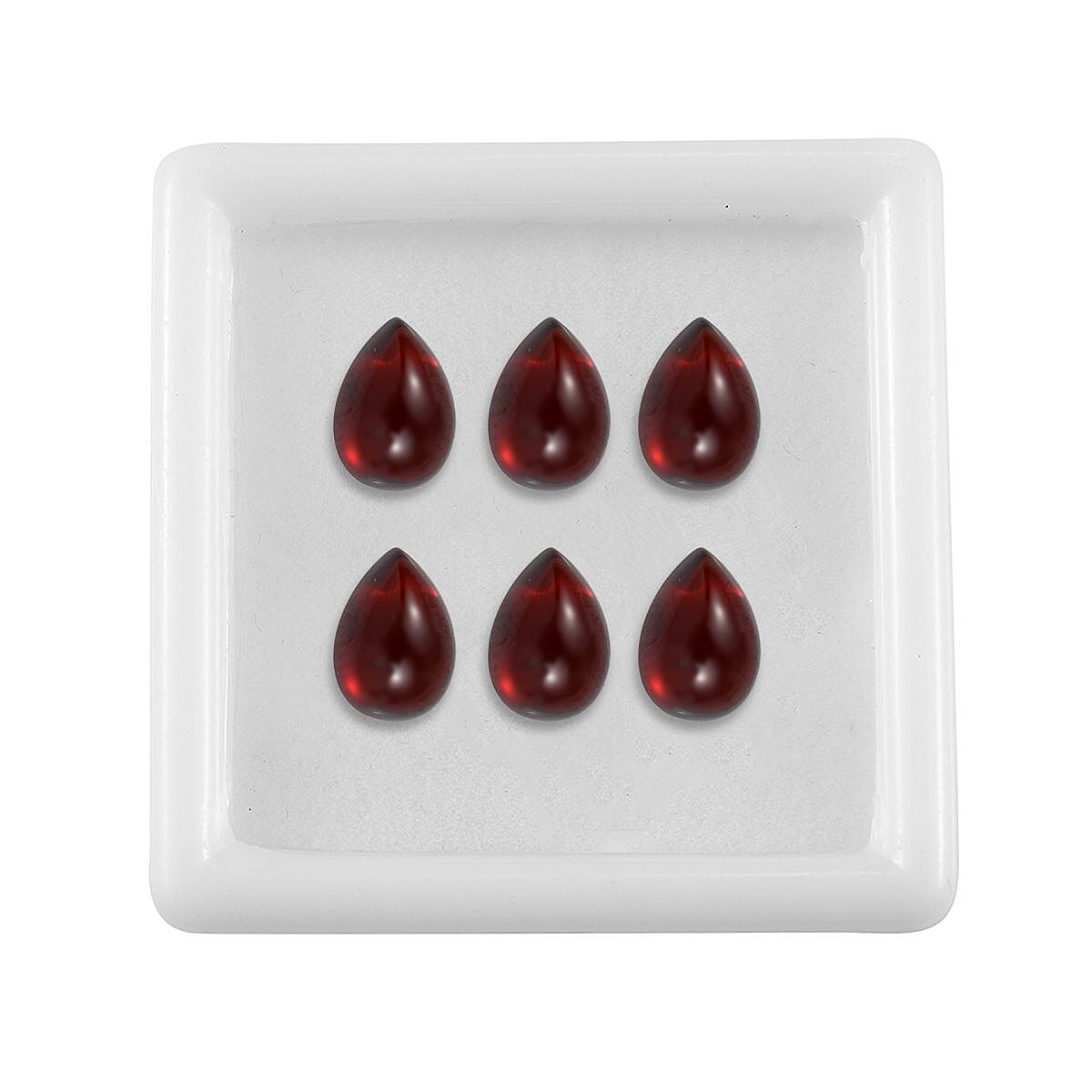 Set of 6 AA Red Garnet Loose Gemstones in Pear Shape (7x5mm) 6.33 ct. 8025562 3