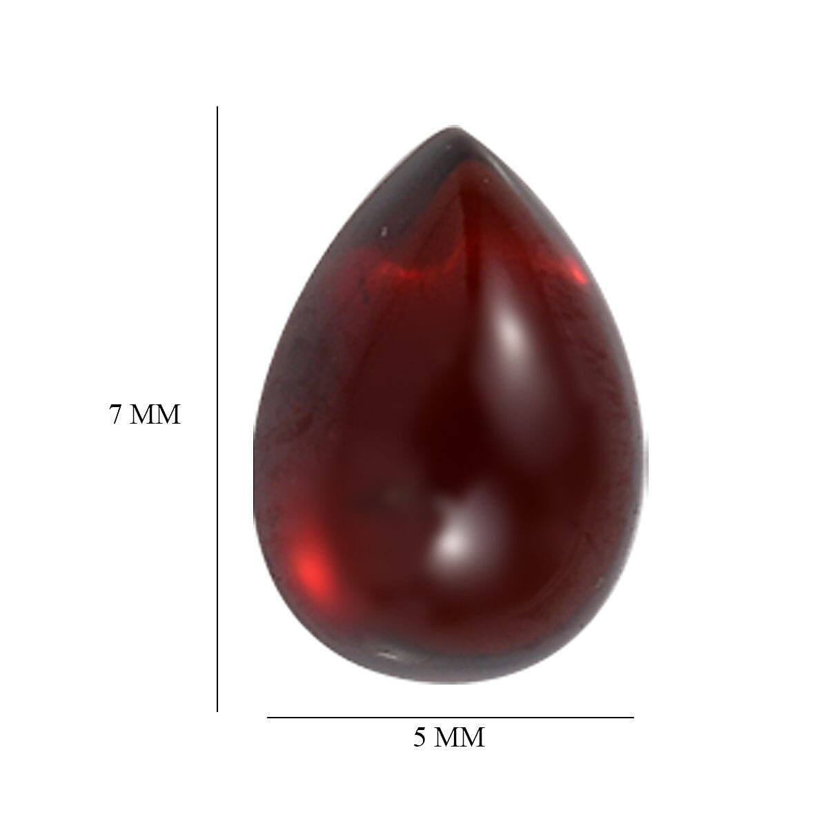 Set of 6 AA Red Garnet Loose Gemstones in Pear Shape (7x5mm) 6.33 ct. 8025562 4