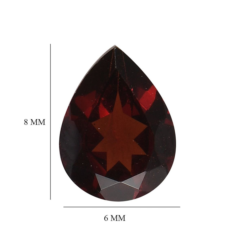 Red Garnet Pear 8x6 mm