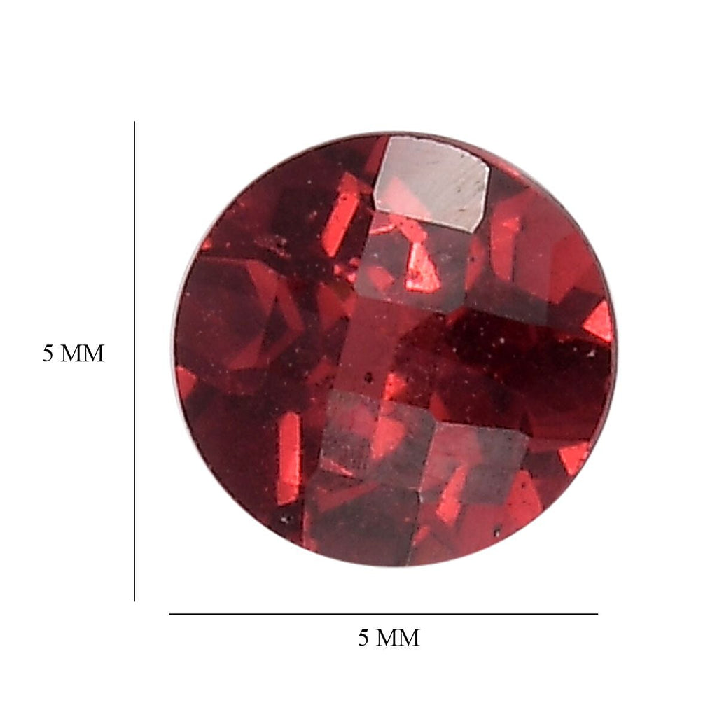 Red Garnet Round Shape Gemstones 1.05 Ct