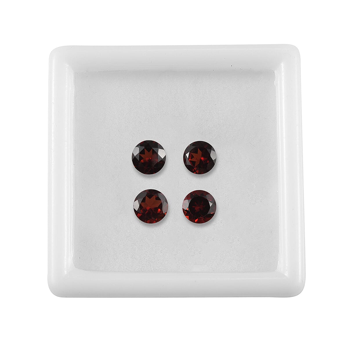 Set of 4 Red Garnet Loose Gemstones in Round Shape (6.0mm) 7763418 3