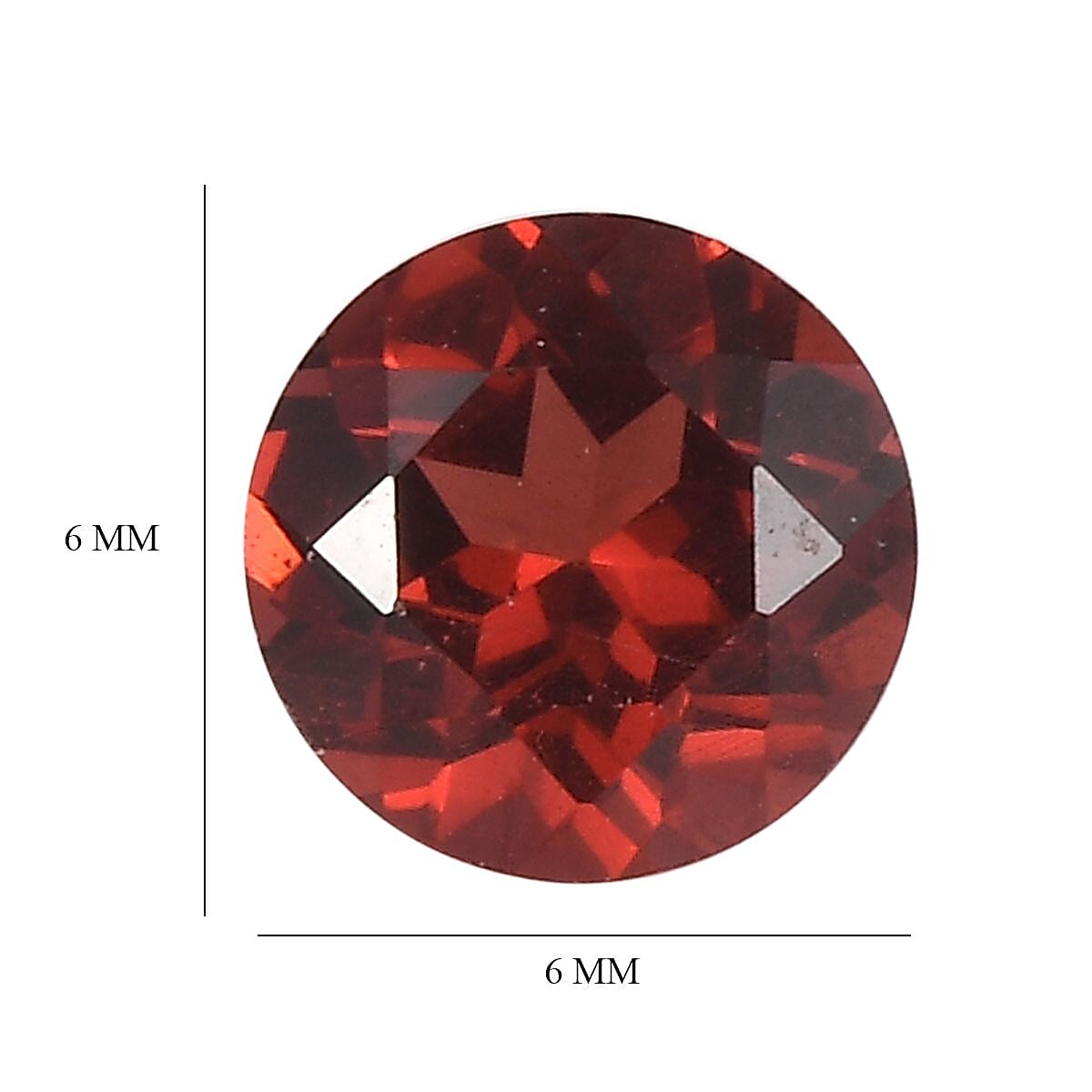 Set of 2 A Red Garnet Loose Gemstones in Round Shape (6mm) 1.81 ct. 8025572 4