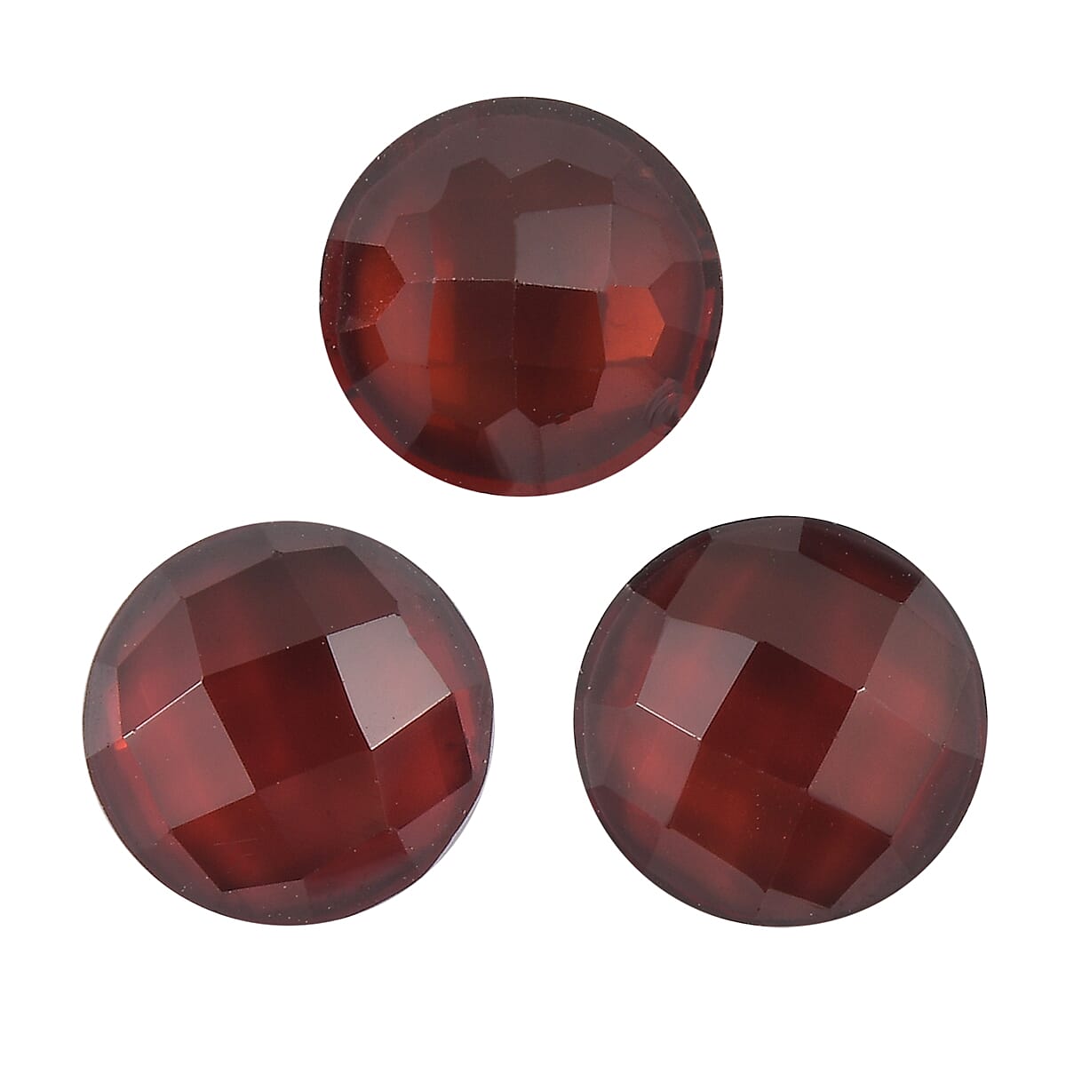 2.45 Ct. Set of 3 Red Garnet Loose Gemstones in Round Shape (6 mm) 8068597 0