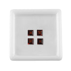 Red Garnet Square 4 mm