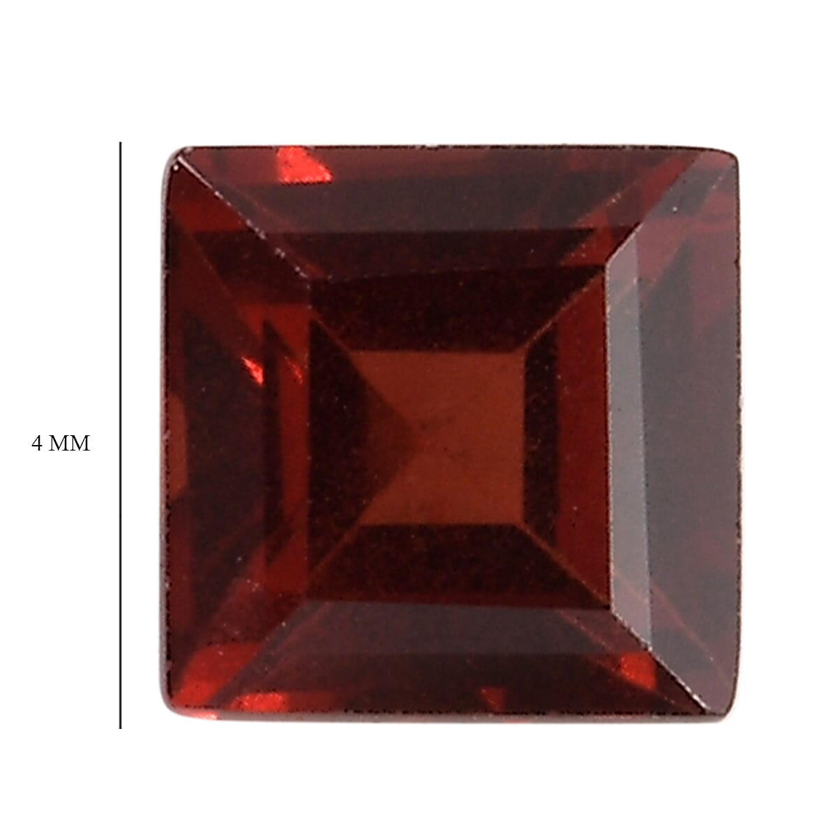 Set of 3 Red Garnet Loose Gemstones in Square Shape 1.19 Ct. (4 mm) 8068598 4