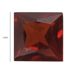 Red Garnet Square Gemstone 0.39 Ct. - 4 mm