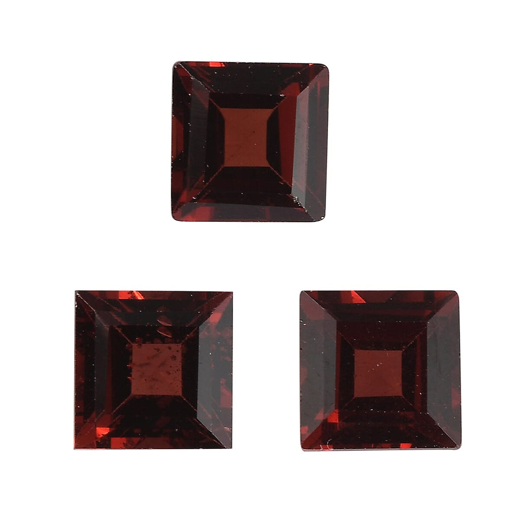 Red Garnet Square 5 mm