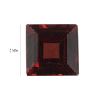 Red Garnet Square 5 mm