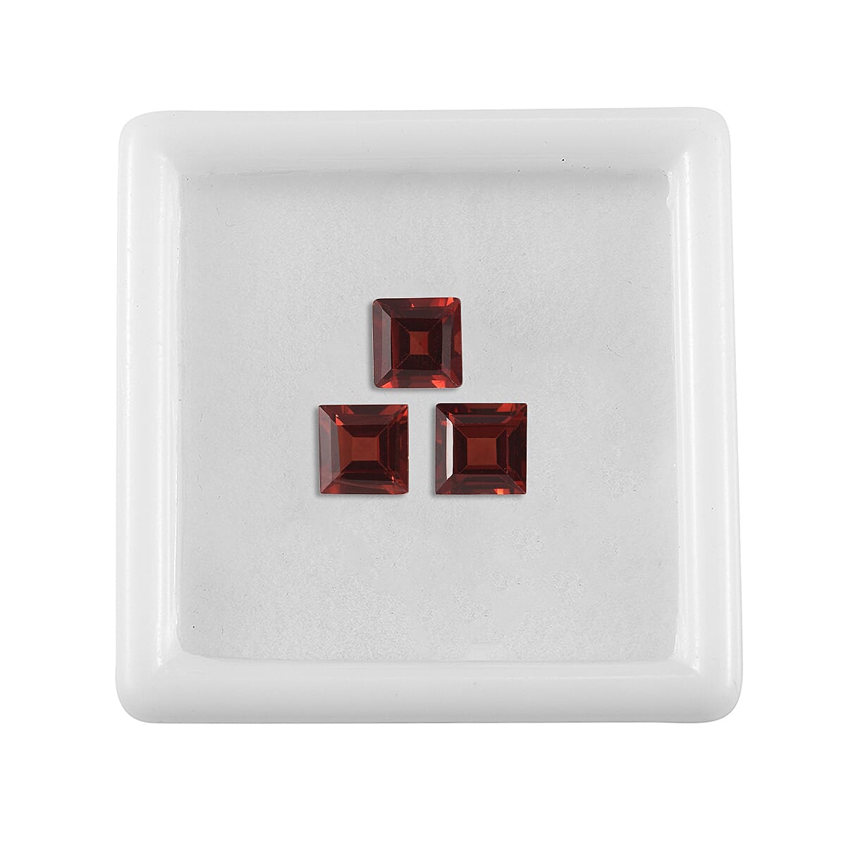 Set of 3 Red Garnet Loose Gemstones in Square Shape 2.28 Ct. (5 mm) 8068600 3
