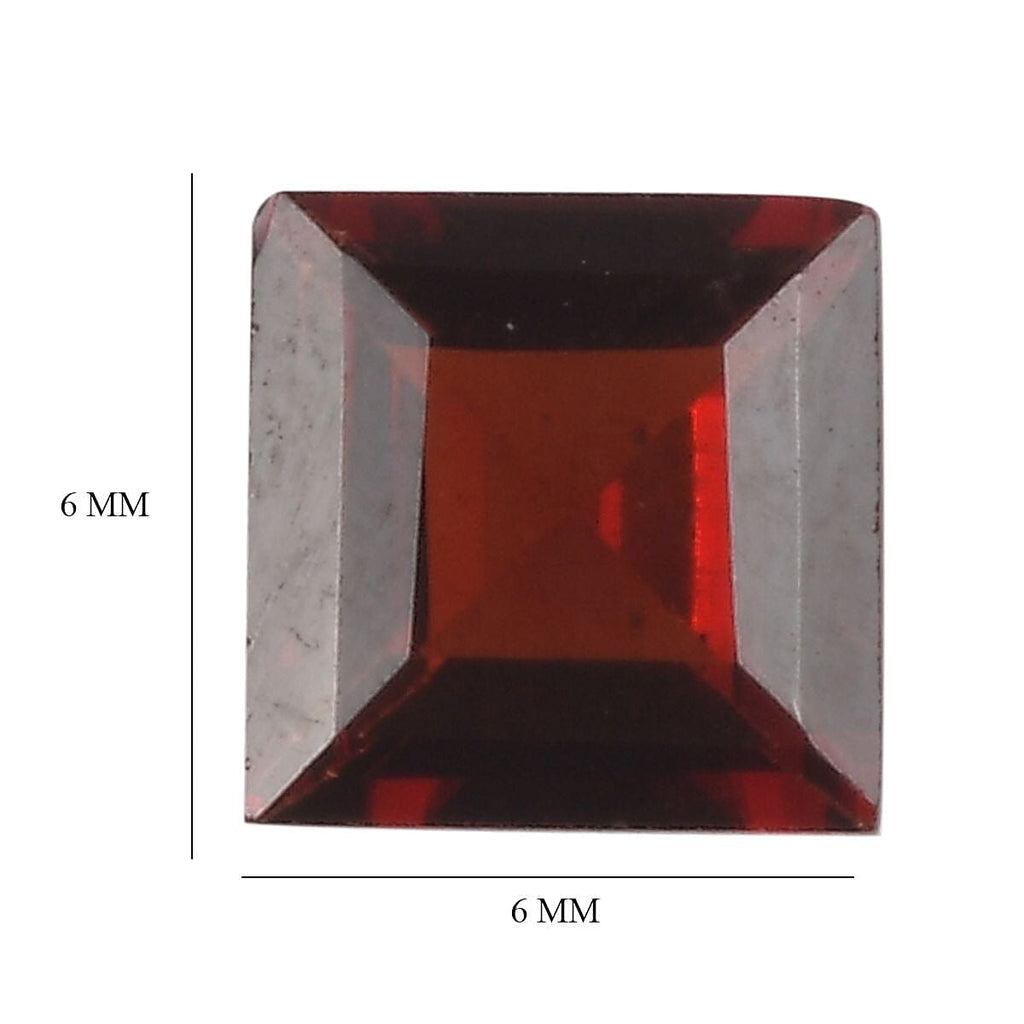 Red Garnet Square Shape Gemstones 2.33 Ct