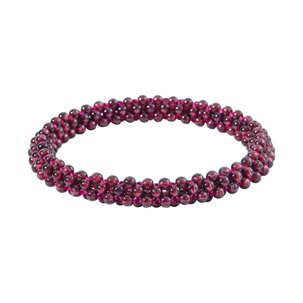 Mozambique Garnet Stretchable Beads Bracelet (Size 6- 6.5) 68.00 Ct.