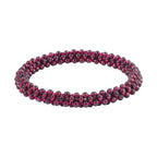 Mozambique Garnet Stretchable Beads Bracelet (Size 6- 6.5) 68.00 Ct.
