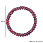 Mozambique Garnet Stretchable Beads Bracelet (Size 6- 6.5) 68.00 Ct.