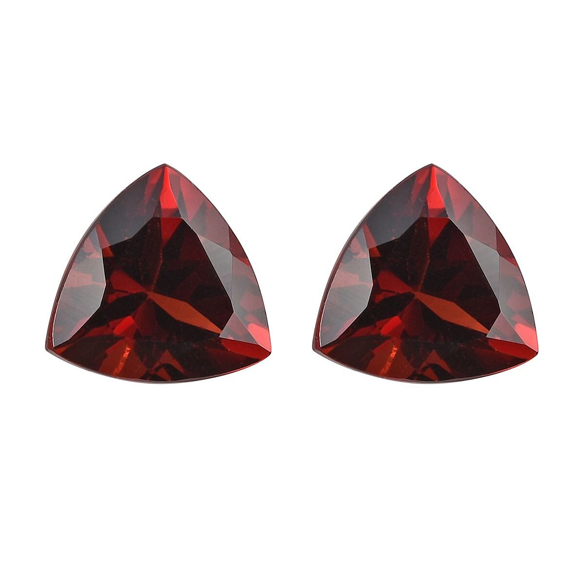 Set of 2 Red Garnet Loose Gemstone Trillion Cut (6 mm) 7734328 0
