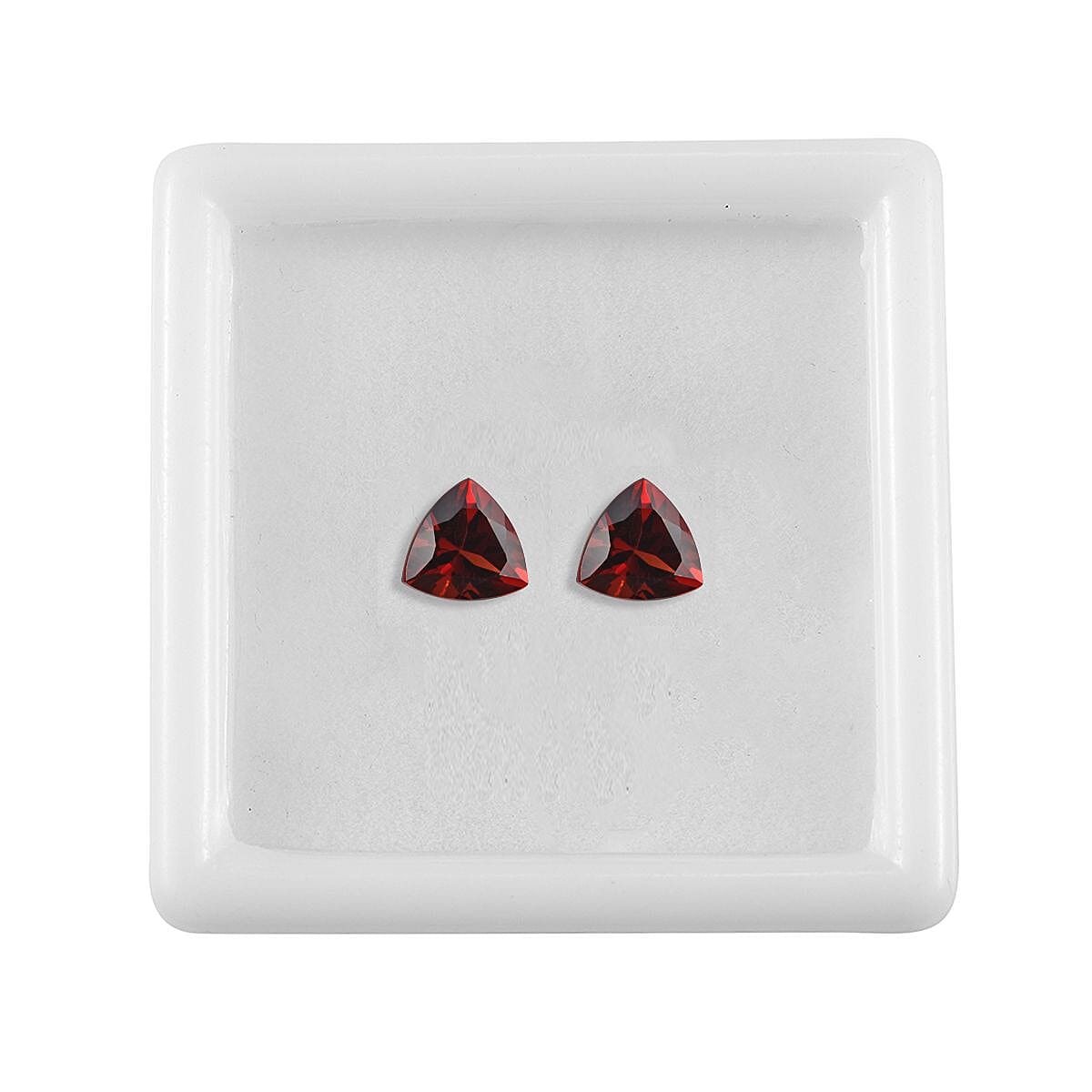 Set of 2 Red Garnet Loose Gemstone Trillion Cut (6 mm) 7734328 3