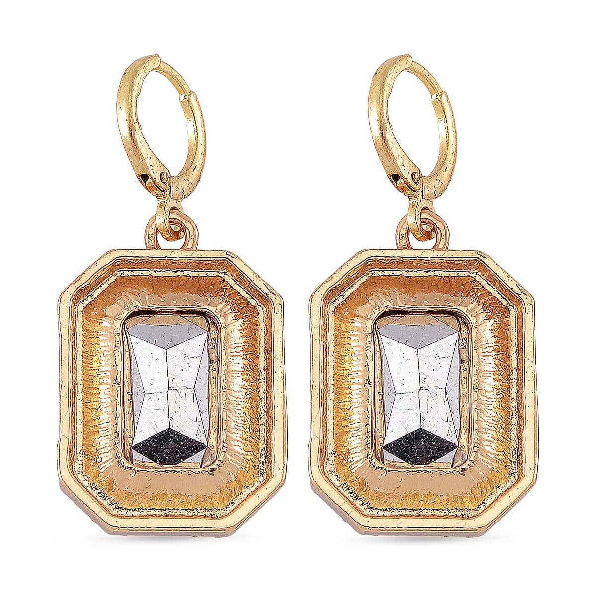Red Crystal and White Crystal Earring with Hoop 7718034 5
