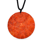 Enhanced Red Jade Carved Dragon Necklace with Cotton Thread (Size - 30 Adjustable) 250.00 Ct.