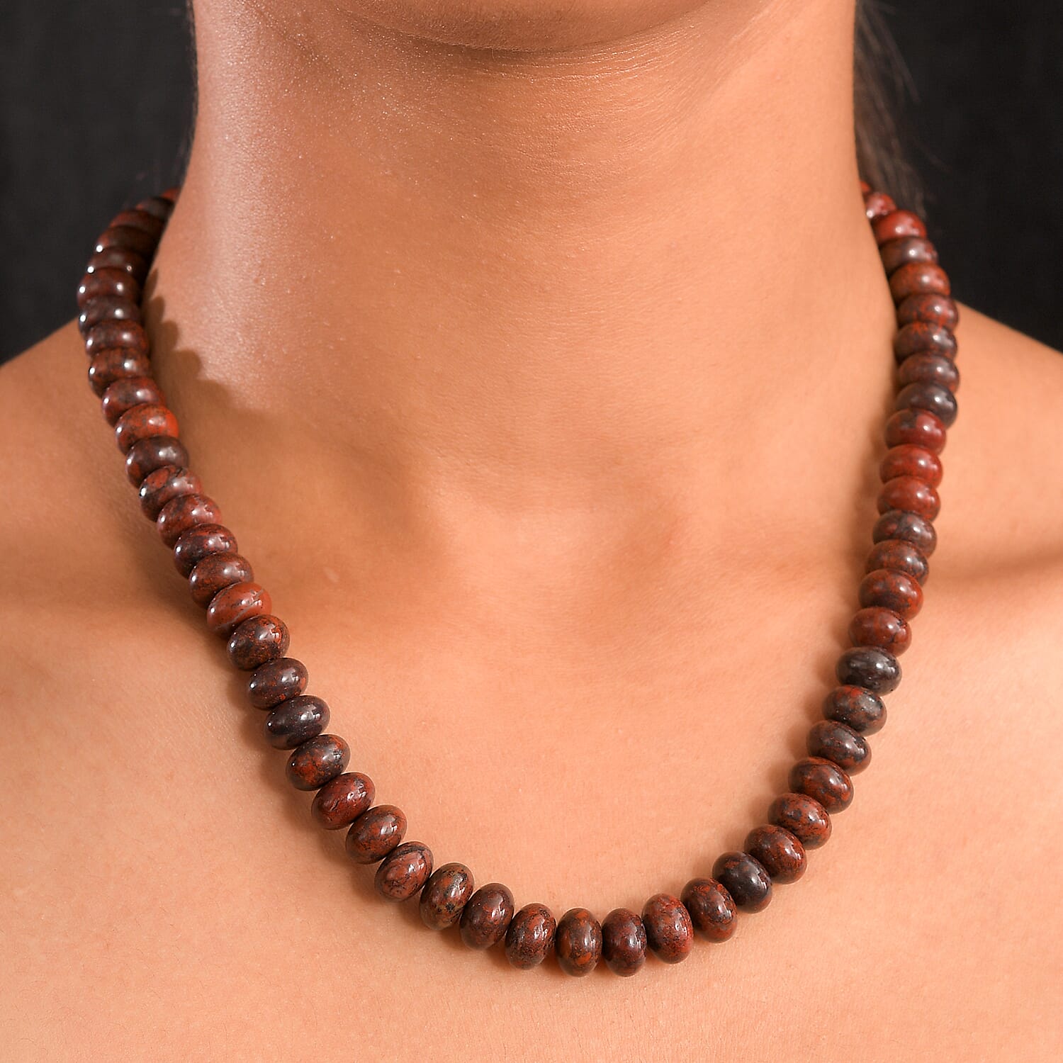 Red Jasper Necklace (Size - 18-1 Ext.) with Senorita Clasp 330.00 Ct. 8181875 3