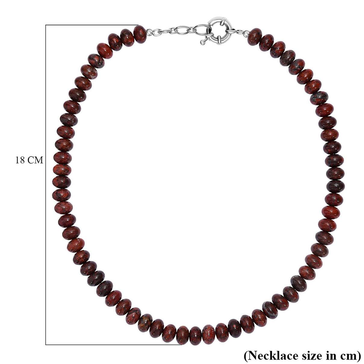 Red Jasper Necklace (Size - 18-1 Ext.) with Senorita Clasp 330.00 Ct. 8181875 6
