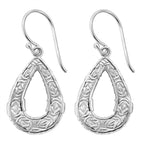 Red Sapphire Earrings in Sterling Silver, Silver Wt. 7.00 Gms.