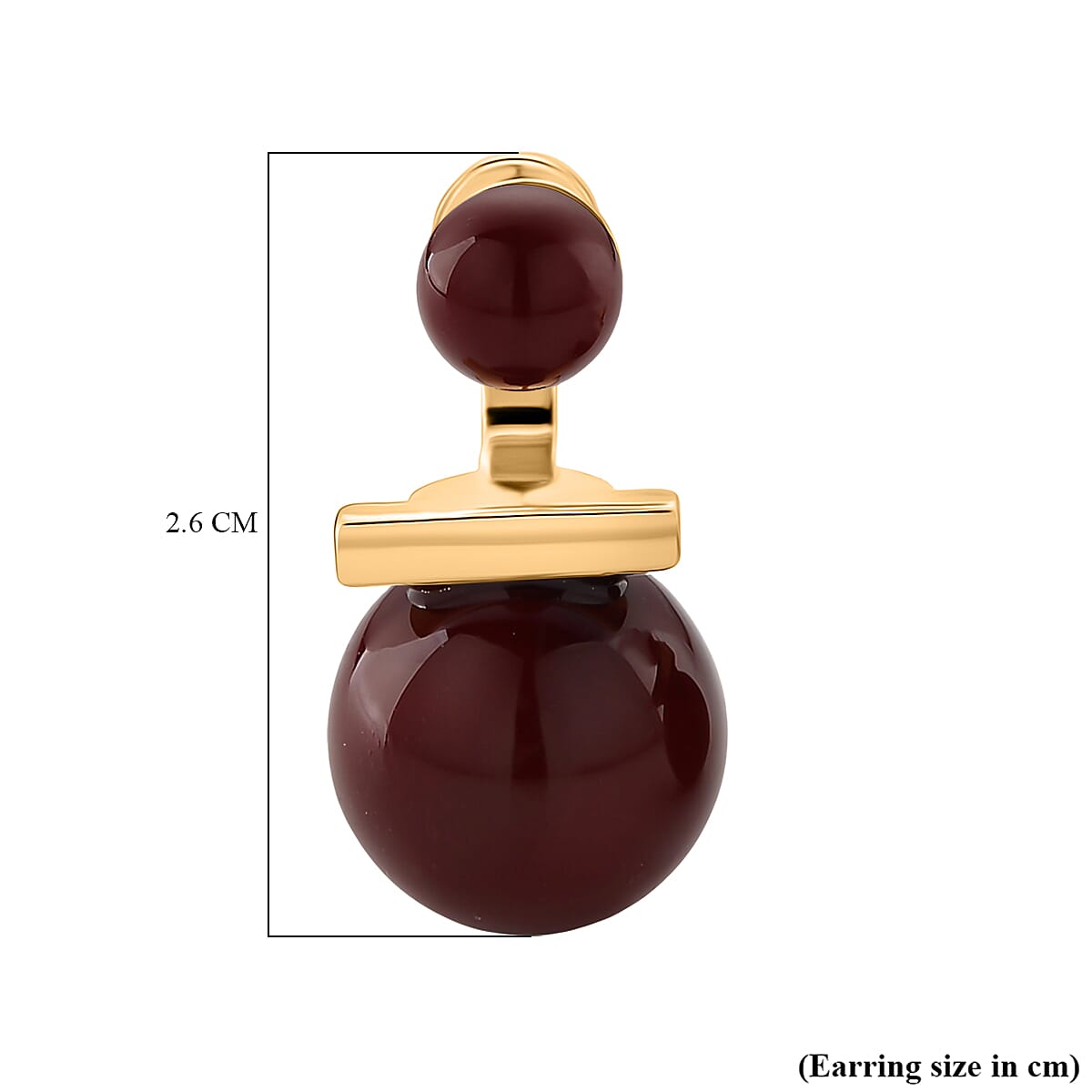 Sleeping Beauty Red colour Shell Pearl Beads Earring in Gold Tone 30.00 Ct. 8235546 7