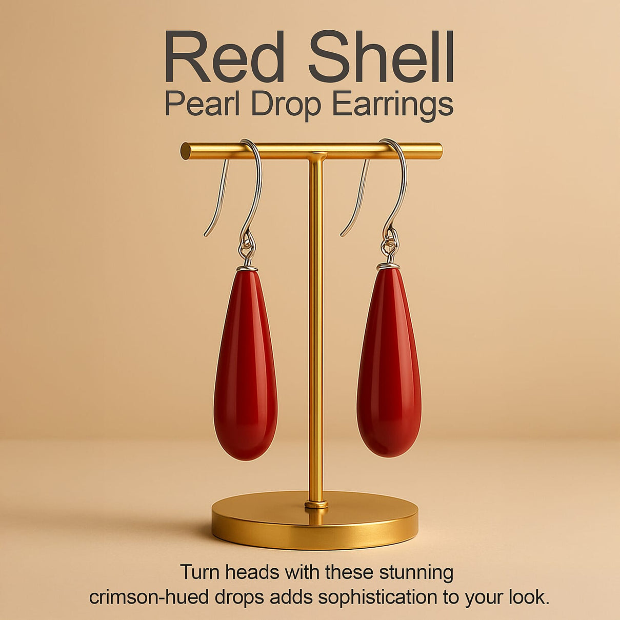 Red Shell Pearl Drop Earrings in Rhodium Overlay Sterling Silver 30.000  Ct. 7791998 1