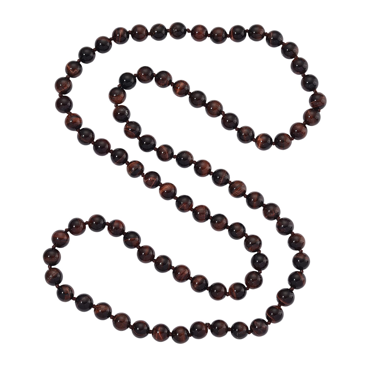 Red Tiger Eye Stone Necklace 300.00 Ct. 8185345 3