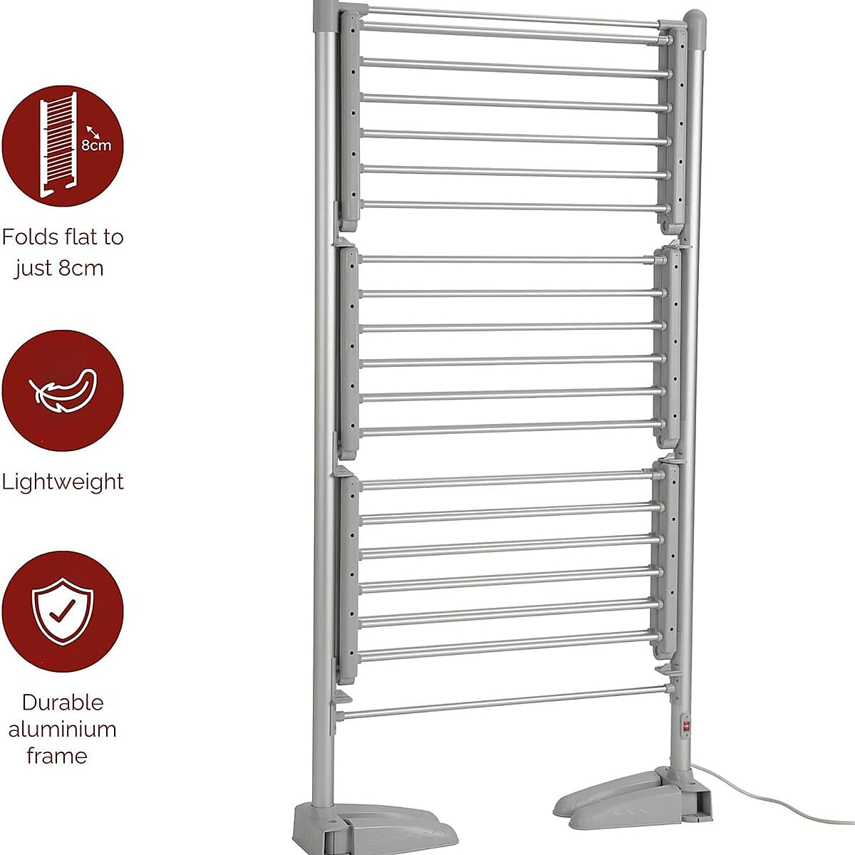 Rediffusion Heated 3 Tier Clothes Airer (Power 300W) - White 8044441 3