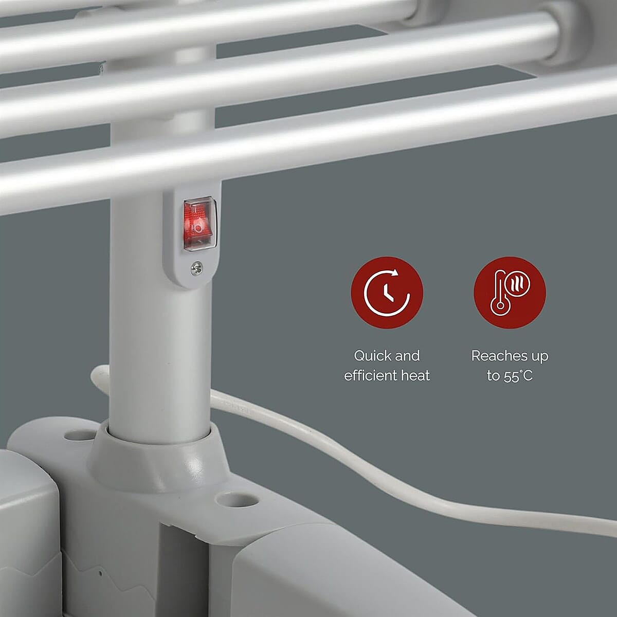 Rediffusion Heated 3 Tier Clothes Airer (Power 300W) - White 8044441 6