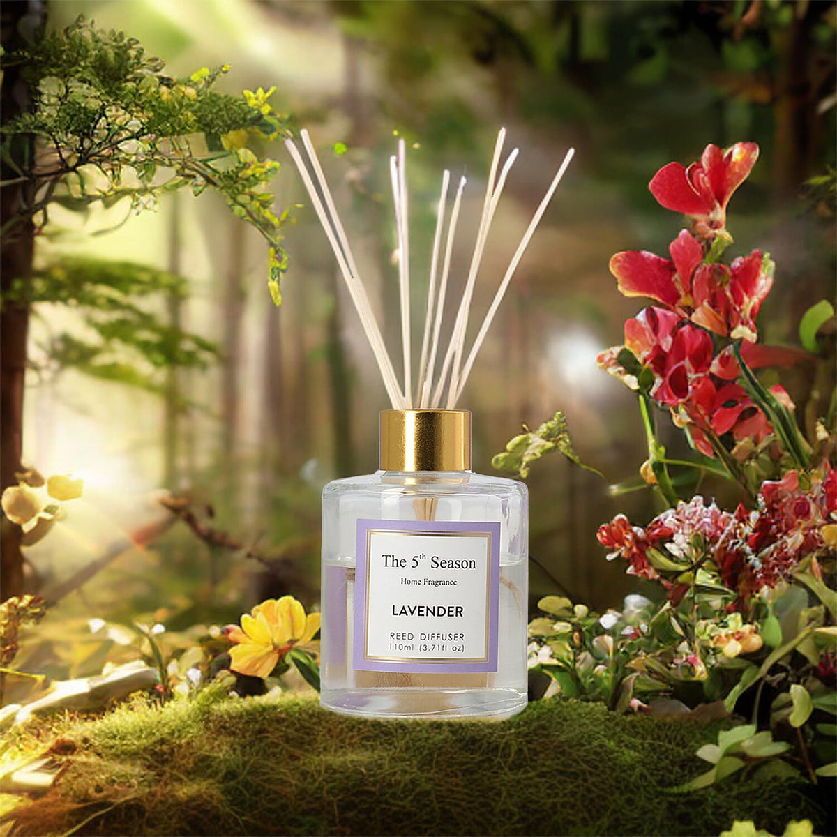 Reed Diffuser Gift Set with Natural Reeds (110ml) - Lavender 7278638 1
