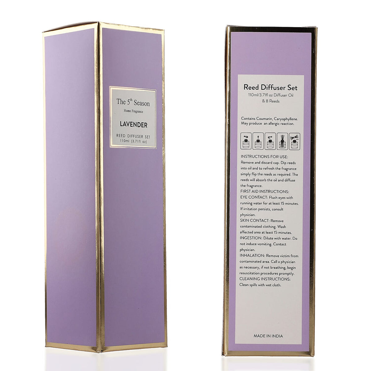Reed Diffuser Gift Set with Natural Reeds (110ml) - Lavender 7278638 7