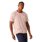 REGATTA 100% Cotton Shorebay II TShirt (Size XXL) - Rusty Orange & White