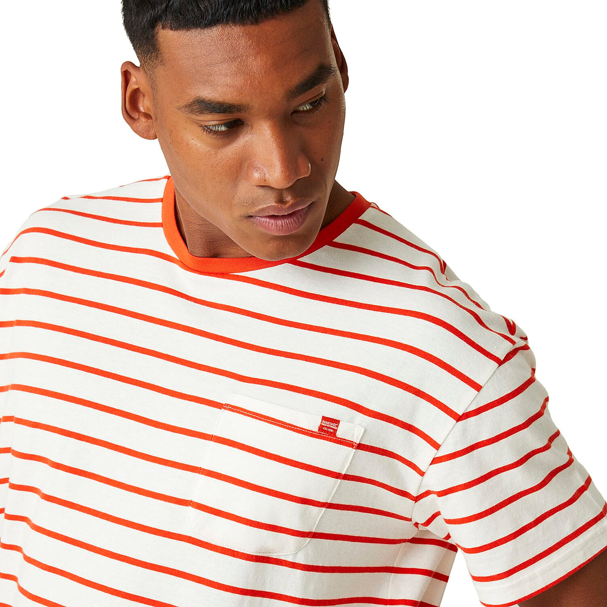 REGATTA 100% Cotton Shorebay II TShirt (Size 4XL) - Rusty Orange &amp; White 7773067 3