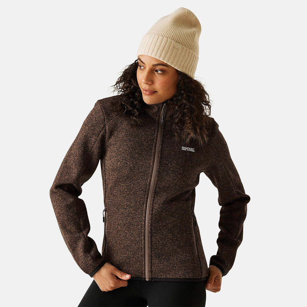 BRAND NEW COLLECTION - Regatta Full Zip Fleece Jacket With Contrast Trim (Size 14) - Mocha