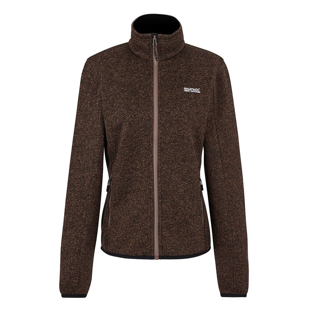 BRAND NEW COLLECTION - Regatta Full Zip Fleece Jacket With Contrast Trim (Size 14) - Mocha