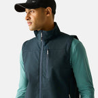 Regatta Mens Waterproof Softshell Gilet with Zipped Pockets - Drawcord Hem (Size L) - Blue