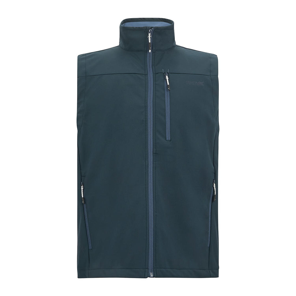 Regatta Mens Waterproof Softshell Gilet with Zipped Pockets - Drawcord Hem (Size L) - Blue