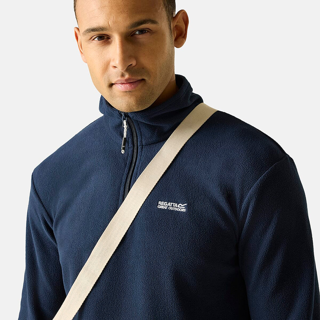Regatta Mens Lightweight Half-Zip Fleece (Size L) - Navy